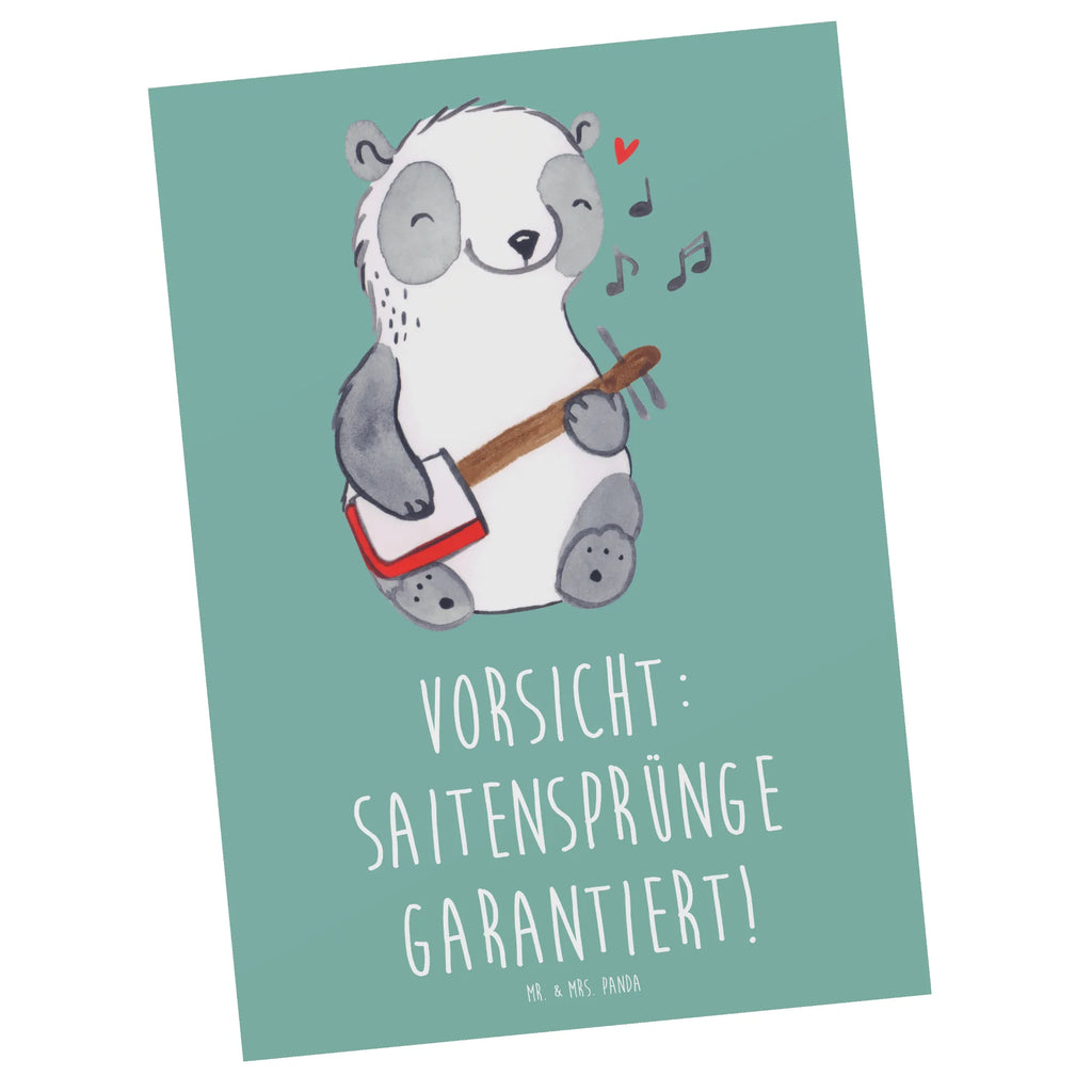 Postcard Vorsicht: Saitensprünge garantiert! Ansichtskarte, Einladungskarten Geburtstag, Geburtstagskarte, Dankeskarte, Postkarte, Grußkarte, Ansichtskarten, Einladung, Einladungskarte, Geschenkkarte, Einladung Geburtstag, Karte, Instrumente, Geschenke Musiker, Musikliebhaber