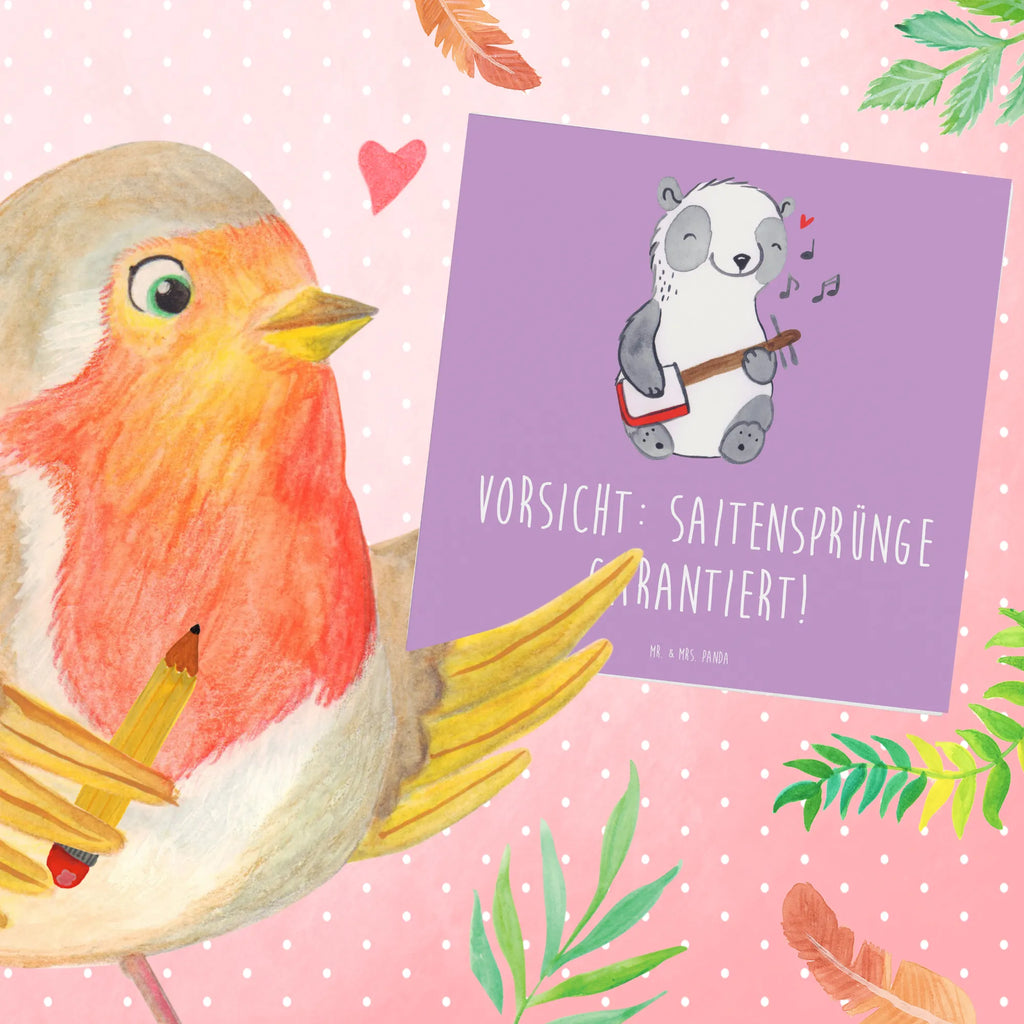 Deluxe Card Vorsicht: Saitensprünge garantiert! Hochwertige Grußkarte, Klappkarte, Karte, Geburtstagskarte, Hochwertige Klappkarte, Einladungskarte, Glückwunschkarte, Grußkarte, Hochzeitskarte, Instrumente, Geschenke Musiker, Musikliebhaber