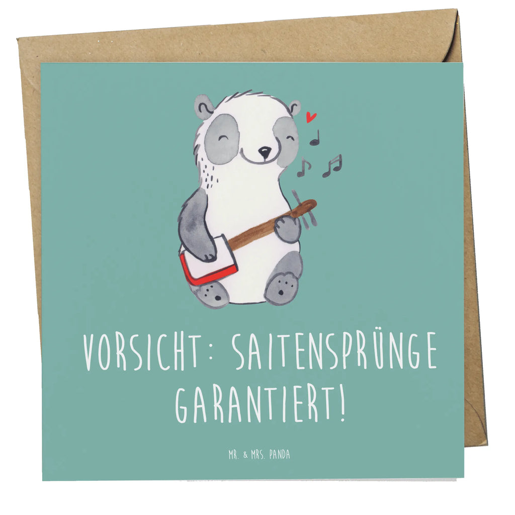 Deluxe Card Vorsicht: Saitensprünge garantiert! Hochwertige Grußkarte, Klappkarte, Karte, Geburtstagskarte, Hochwertige Klappkarte, Einladungskarte, Glückwunschkarte, Grußkarte, Hochzeitskarte, Instrumente, Geschenke Musiker, Musikliebhaber