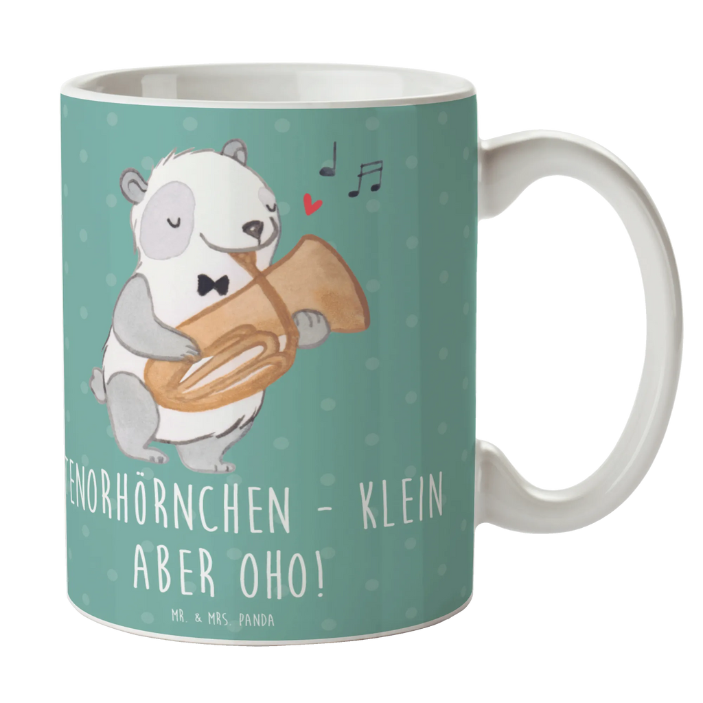 Mug Tenorhörnchen - klein aber oho! Tasse mit Zitaten, Keramiktasse, Teetasse, Bürotasse, Kaffeetasse, Porzellantasse, Geschenktasse, Tasse, Tasse mit Motiven, Instrumente, Geschenke Musiker, Musikliebhaber