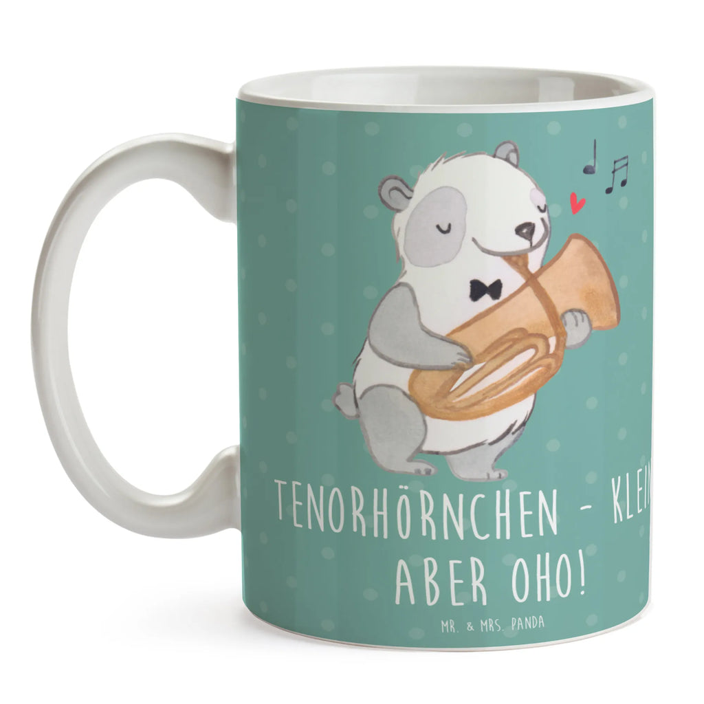 Mug Tenorhörnchen - klein aber oho! Tasse mit Zitaten, Keramiktasse, Teetasse, Bürotasse, Kaffeetasse, Porzellantasse, Geschenktasse, Tasse, Tasse mit Motiven, Instrumente, Geschenke Musiker, Musikliebhaber