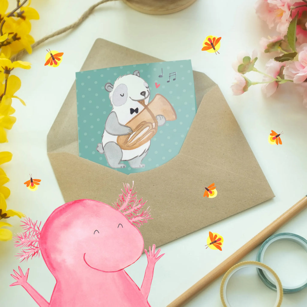 Grußkarte Tenorhorn Witz Ansichtskarten, Einladungskarte, Glückwunschkarte, Karte, Hochzeitskarte, Geburtstagskarte, Klappkarte, Grußkarte, Instrumente, Geschenke Musiker, Musikliebhaber