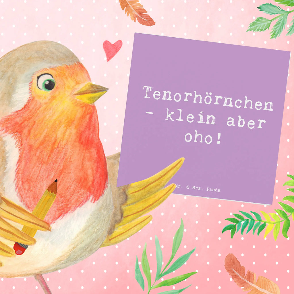 Deluxe Card Saying Tenorhörnchen - klein aber oho! Einladungskarte, Klappkarte, Hochwertige Grußkarte, Hochzeitskarte, Glückwunschkarte, Grußkarte, Karte, Hochwertige Klappkarte, Geburtstagskarte, Instrumente, Geschenke Musiker, Musikliebhaber