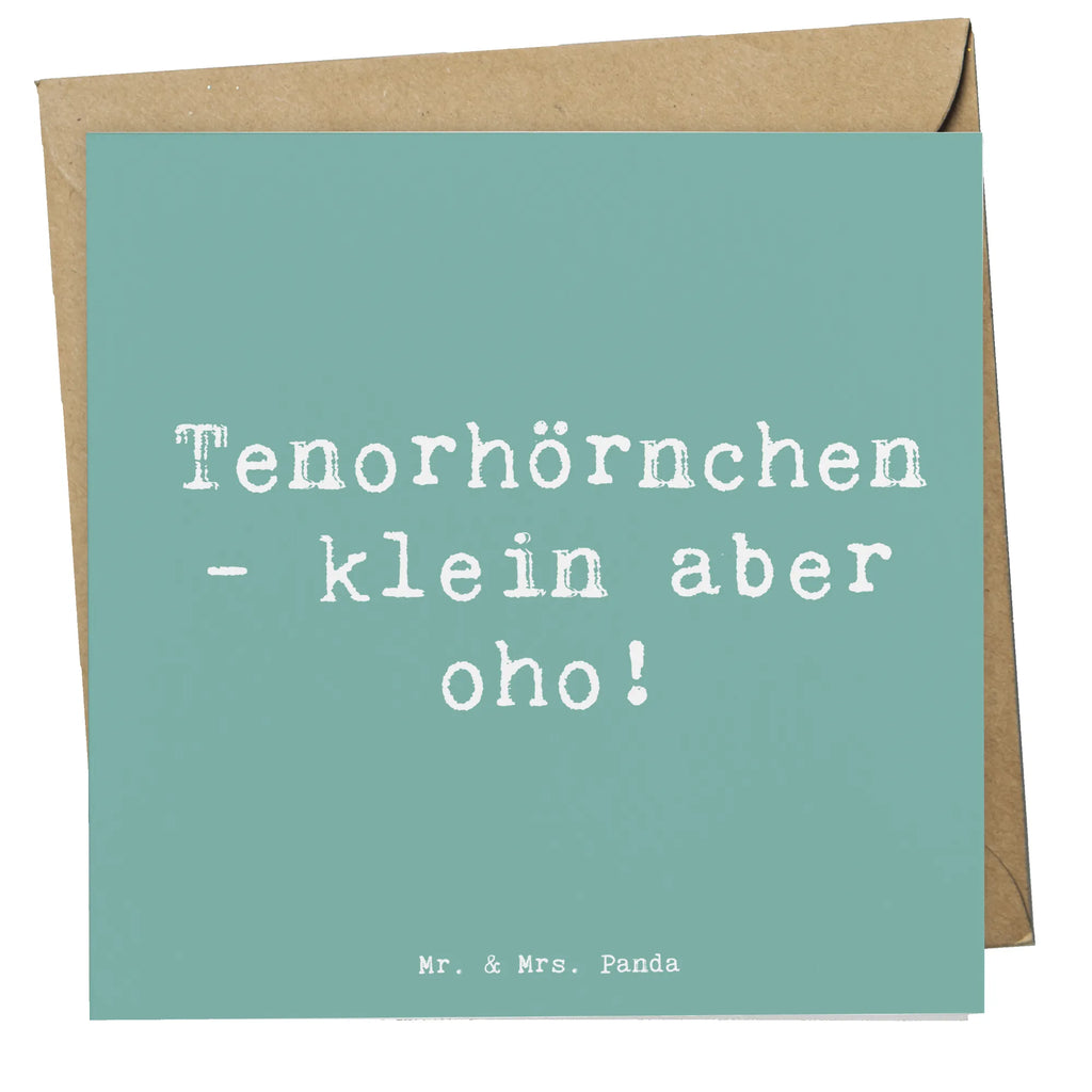 Deluxe Card Saying Tenorhörnchen - klein aber oho! Einladungskarte, Klappkarte, Hochwertige Grußkarte, Hochzeitskarte, Glückwunschkarte, Grußkarte, Karte, Hochwertige Klappkarte, Geburtstagskarte, Instrumente, Geschenke Musiker, Musikliebhaber