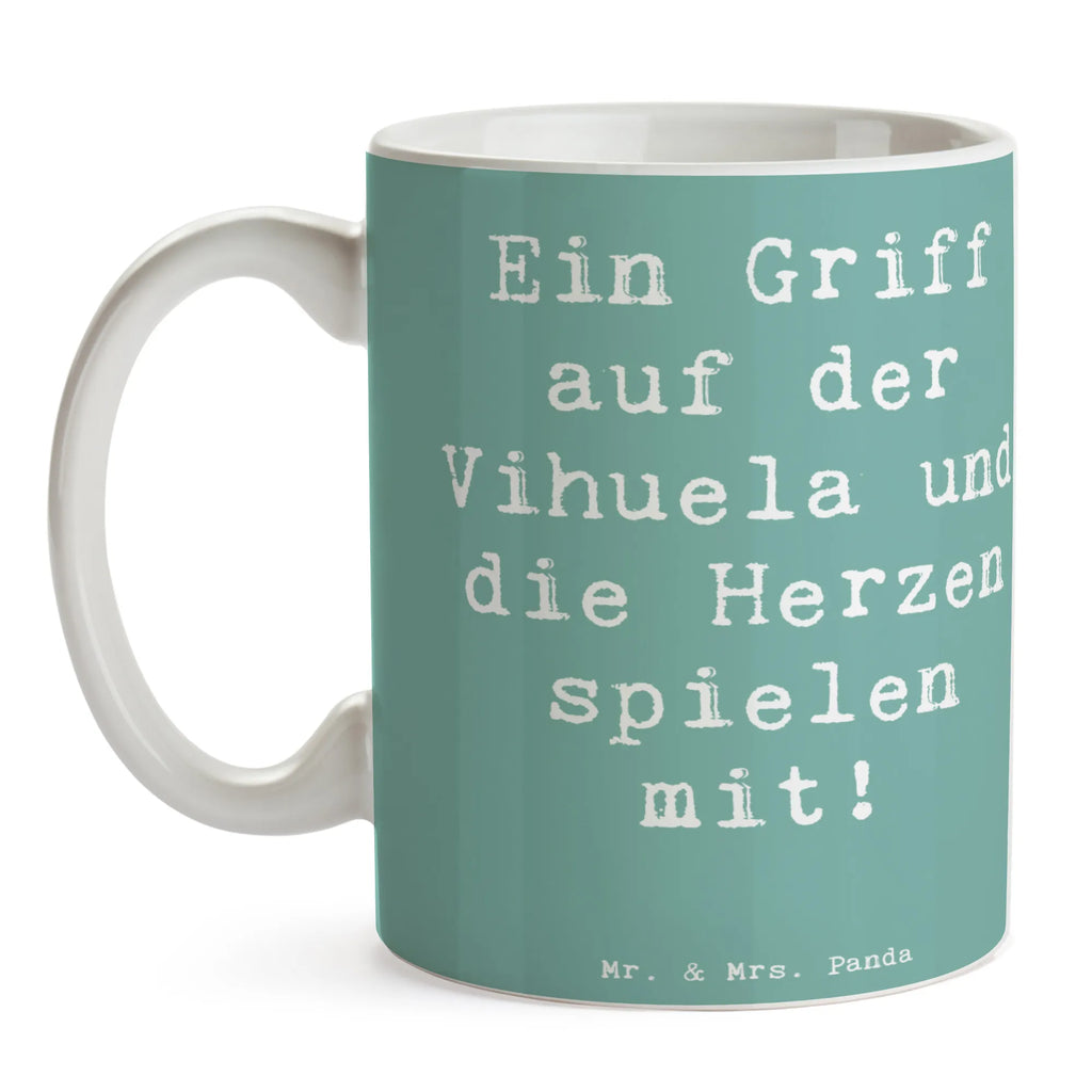 Mug Saying Ein Griff auf der Vihuela und die Herzen spielen mit! Porzellantasse, Tasse mit Zitaten, Kaffeetasse, Teetasse, Keramiktasse, Tasse, Geschenktasse, Bürotasse, Tasse mit Motiven, Instrumente, Geschenke Musiker, Musikliebhaber