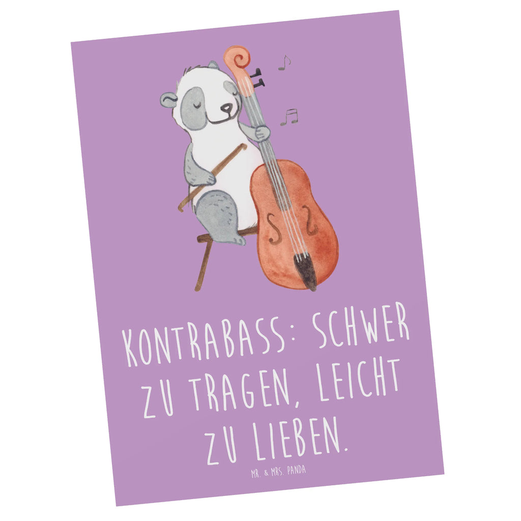 Postcard Kontrabass: schwer zu tragen, leicht zu lieben. Einladungskarte, Einladung Geburtstag, Ansichtskarten, Einladungskarten Geburtstag, Ansichtskarte, Postkarte, Geburtstagskarte, Grußkarte, Dankeskarte, Karte, Geschenkkarte, Einladung, Instrumente, Geschenke Musiker, Musikliebhaber