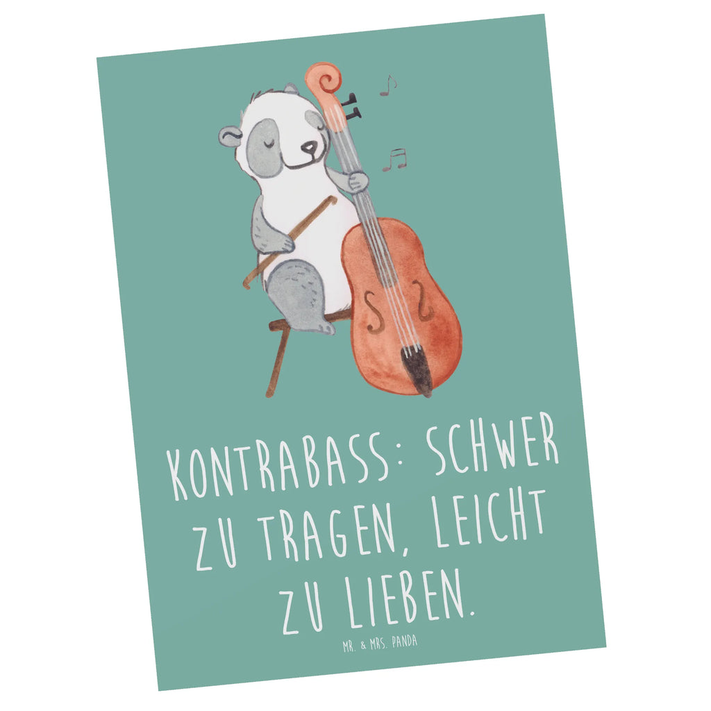 Postcard Kontrabass: schwer zu tragen, leicht zu lieben. Einladungskarte, Einladung Geburtstag, Ansichtskarten, Einladungskarten Geburtstag, Ansichtskarte, Postkarte, Geburtstagskarte, Grußkarte, Dankeskarte, Karte, Geschenkkarte, Einladung, Instrumente, Geschenke Musiker, Musikliebhaber