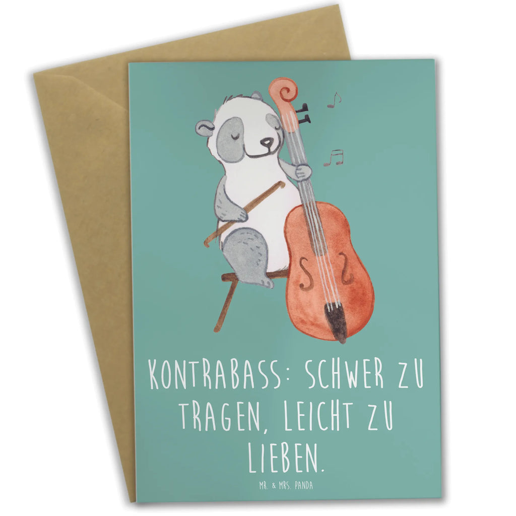 Greetings card Kontrabass: schwer zu tragen, leicht zu lieben. Klappkarte, Hochzeitskarte, Karte, Geburtstagskarte, Einladungskarte, Ansichtskarten, Grußkarte, Glückwunschkarte, Instrumente, Geschenke Musiker, Musikliebhaber