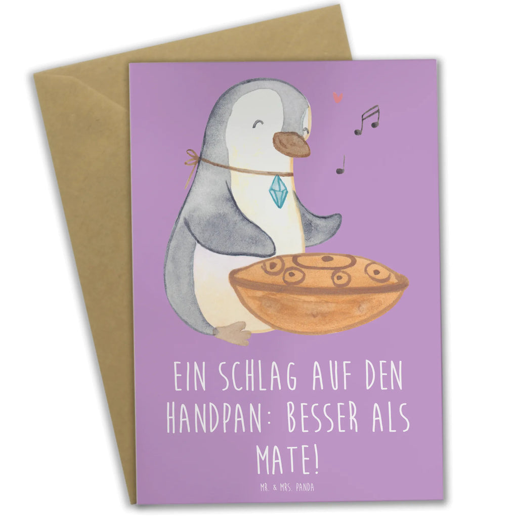 Greetings card Ein Schlag auf den Handpan: besser als Mate! Ansichtskarten, Hochzeitskarte, Geburtstagskarte, Karte, Einladungskarte, Grußkarte, Glückwunschkarte, Klappkarte, Instrumente, Geschenke Musiker, Musikliebhaber
