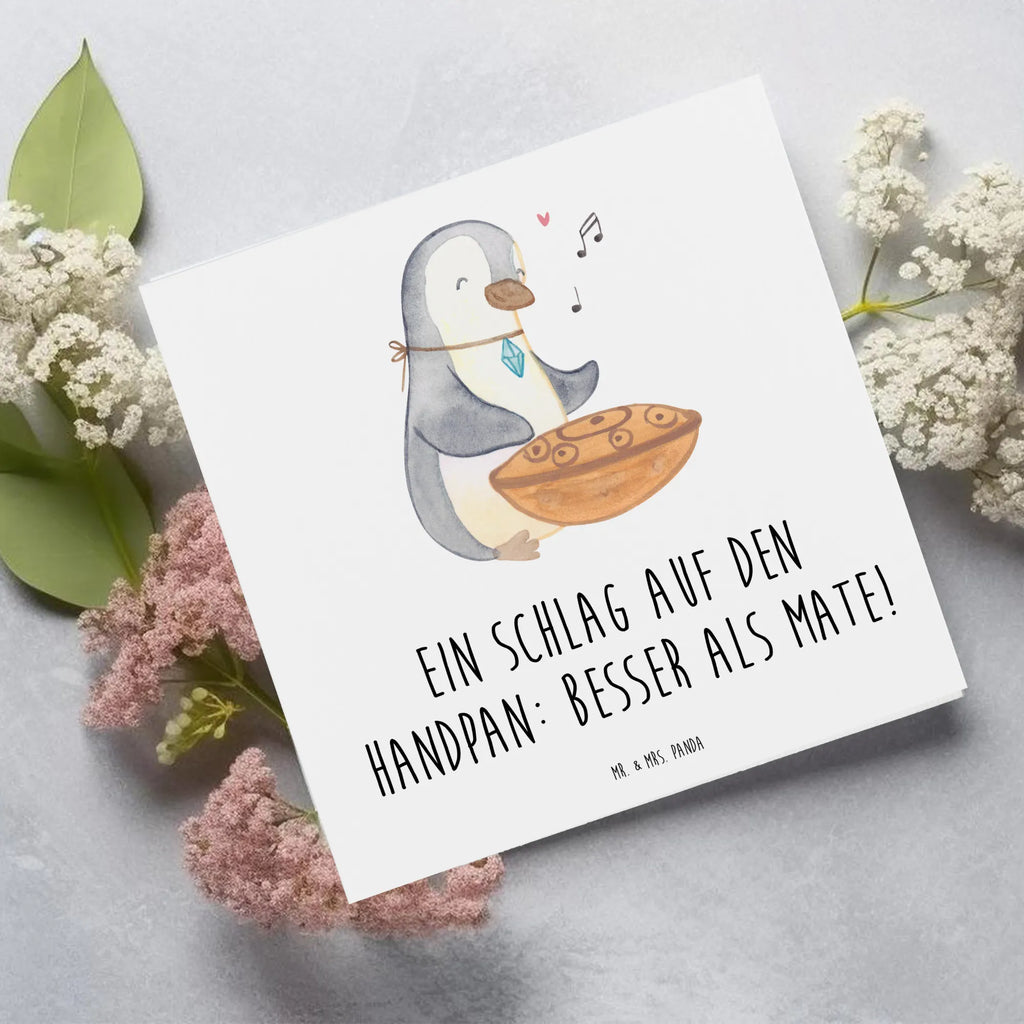 Deluxe Card Ein Schlag auf den Handpan: besser als Mate! Klappkarte, Hochwertige Grußkarte, Glückwunschkarte, Geburtstagskarte, Einladungskarte, Hochwertige Klappkarte, Grußkarte, Karte, Hochzeitskarte, Instrumente, Geschenke Musiker, Musikliebhaber