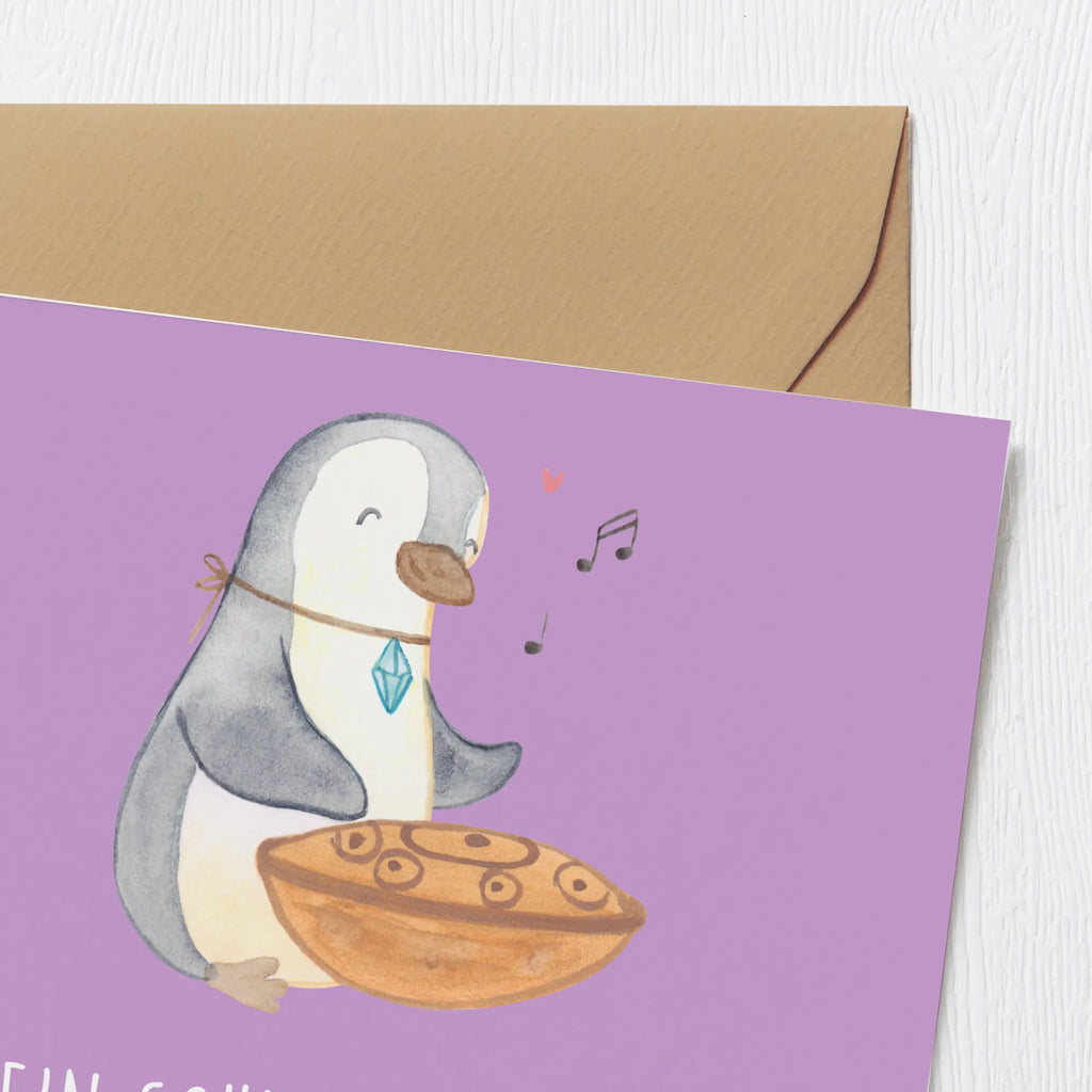 Deluxe Card Ein Schlag auf den Handpan: besser als Mate! Klappkarte, Hochwertige Grußkarte, Glückwunschkarte, Geburtstagskarte, Einladungskarte, Hochwertige Klappkarte, Grußkarte, Karte, Hochzeitskarte, Instrumente, Geschenke Musiker, Musikliebhaber