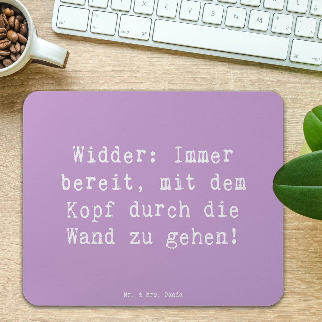 Mouse mat Saying Widder: Immer bereit, mit dem Kopf durch die Wand zu gehen! Computer zubehör, Arbeitszimmer, Mousepad, Mauspad, Mausunterlage, Mauspad Büro, Büroausstattung, Einzigartiges Mauspad, Designer Mauspad, PC Zubehör, Tierkreiszeichen, Sternzeichen, Horoskop, Astrologie, Aszendent