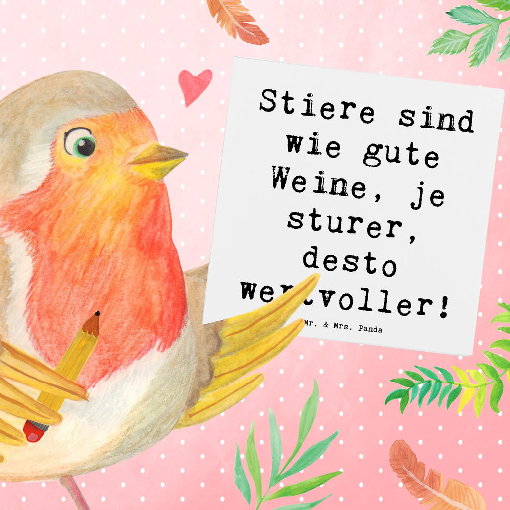 Deluxe Karte Spruch Sturer Stier Hochzeitskarte, Glückwunschkarte, Einladungskarte, Grußkarte, Geburtstagskarte, Klappkarte, Karte, Hochwertige Klappkarte, Hochwertige Grußkarte, Tierkreiszeichen, Sternzeichen, Horoskop, Astrologie, Aszendent