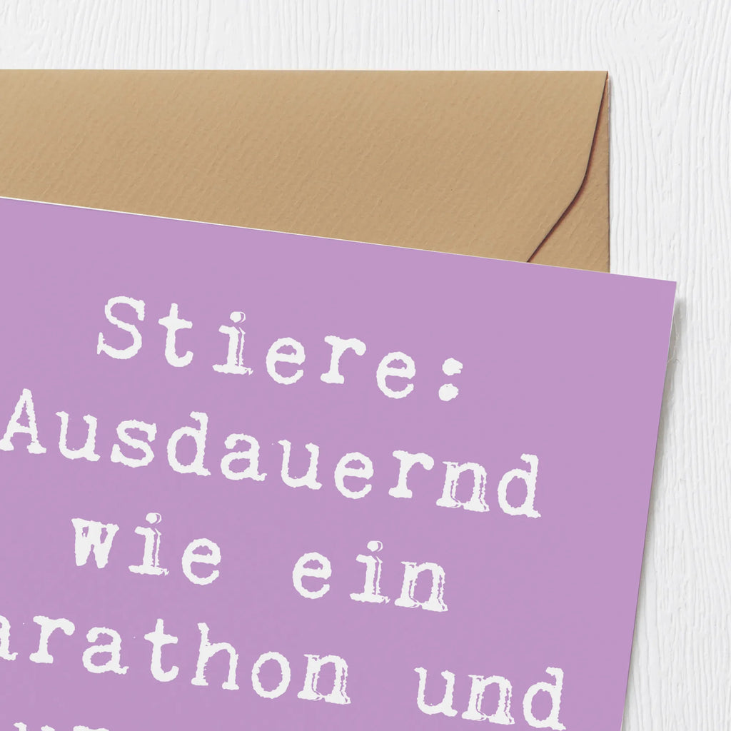 Deluxe Karte Spruch Starker Stier Karte, Hochwertige Klappkarte, Hochzeitskarte, Grußkarte, Hochwertige Grußkarte, Glückwunschkarte, Einladungskarte, Klappkarte, Geburtstagskarte, Tierkreiszeichen, Sternzeichen, Horoskop, Astrologie, Aszendent