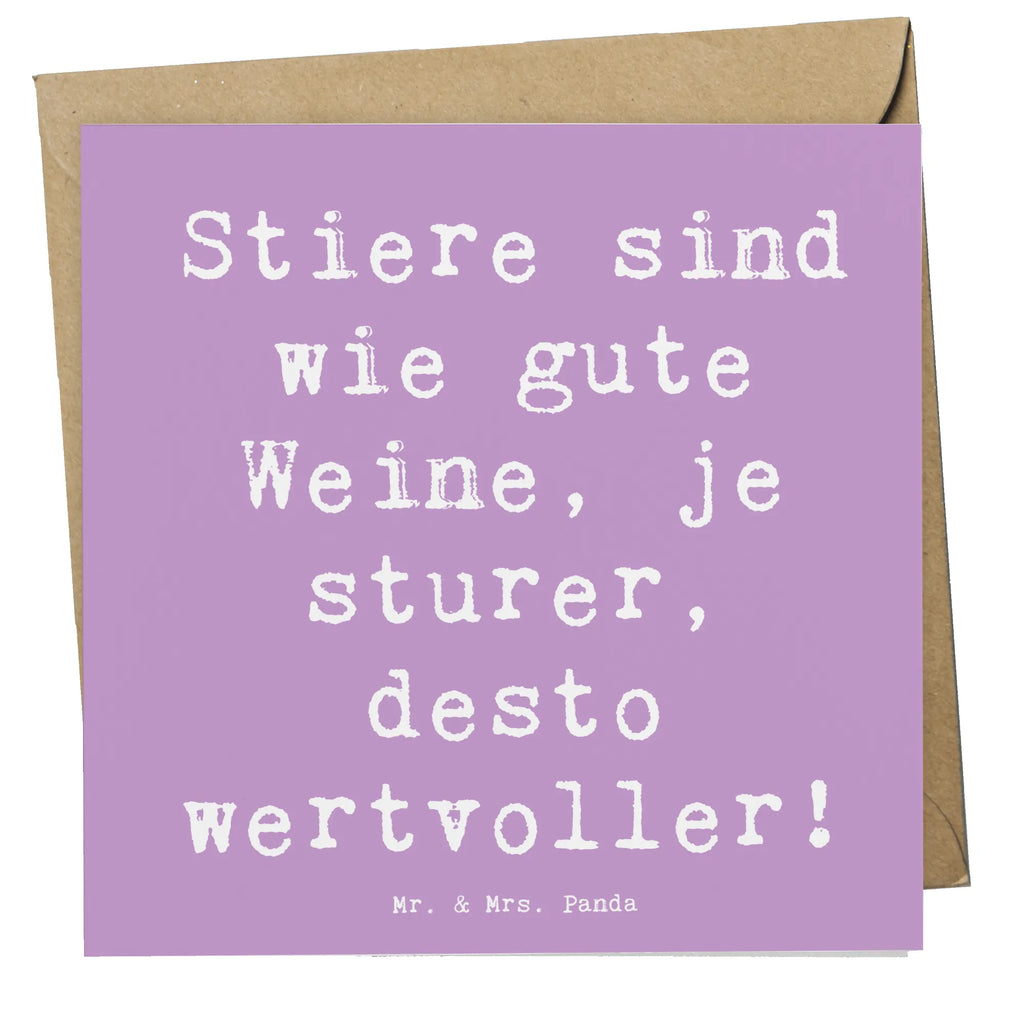 Deluxe Karte Spruch Sturer Stier Hochzeitskarte, Glückwunschkarte, Einladungskarte, Grußkarte, Geburtstagskarte, Klappkarte, Karte, Hochwertige Klappkarte, Hochwertige Grußkarte, Tierkreiszeichen, Sternzeichen, Horoskop, Astrologie, Aszendent