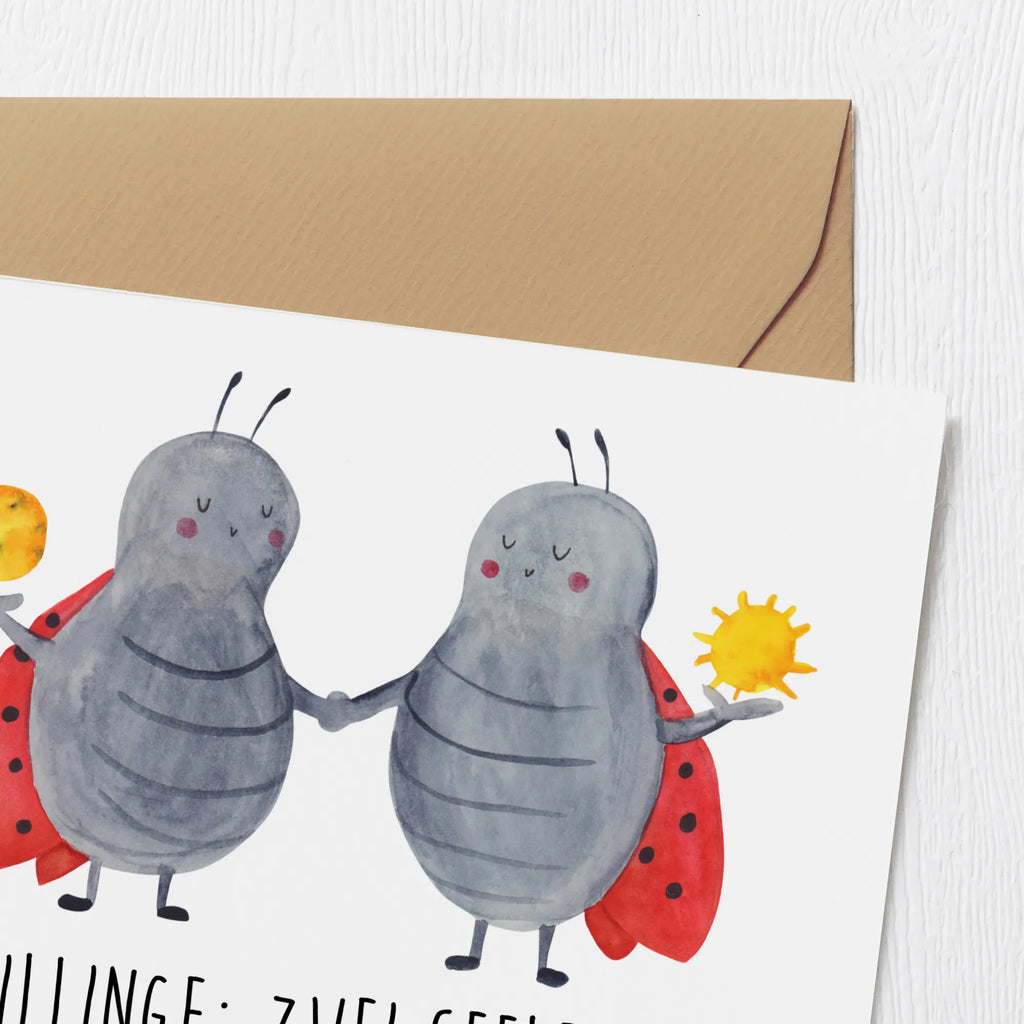 Deluxe Karte Zwillinge Abenteuer Hochzeitskarte, Einladungskarte, Karte, Geburtstagskarte, Hochwertige Grußkarte, Glückwunschkarte, Hochwertige Klappkarte, Klappkarte, Grußkarte, Tierkreiszeichen, Sternzeichen, Horoskop, Astrologie, Aszendent