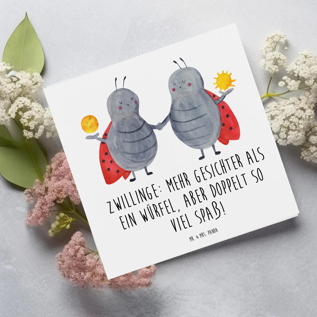 Deluxe Karte Zwillinge Spaß Grußkarte, Hochwertige Klappkarte, Hochzeitskarte, Geburtstagskarte, Glückwunschkarte, Einladungskarte, Karte, Hochwertige Grußkarte, Klappkarte, Tierkreiszeichen, Sternzeichen, Horoskop, Astrologie, Aszendent