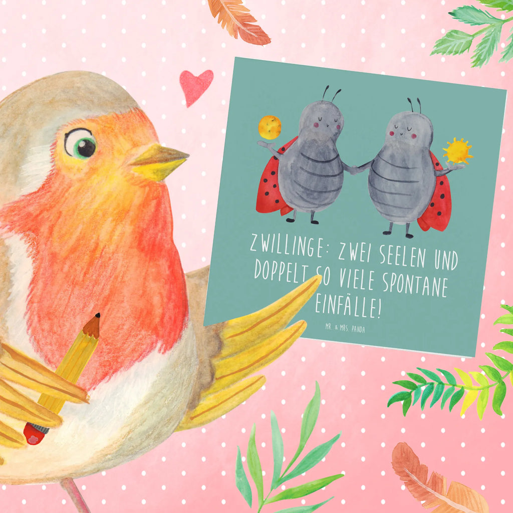 Deluxe Karte Zwillinge Abenteuer Hochzeitskarte, Einladungskarte, Karte, Geburtstagskarte, Hochwertige Grußkarte, Glückwunschkarte, Hochwertige Klappkarte, Klappkarte, Grußkarte, Tierkreiszeichen, Sternzeichen, Horoskop, Astrologie, Aszendent