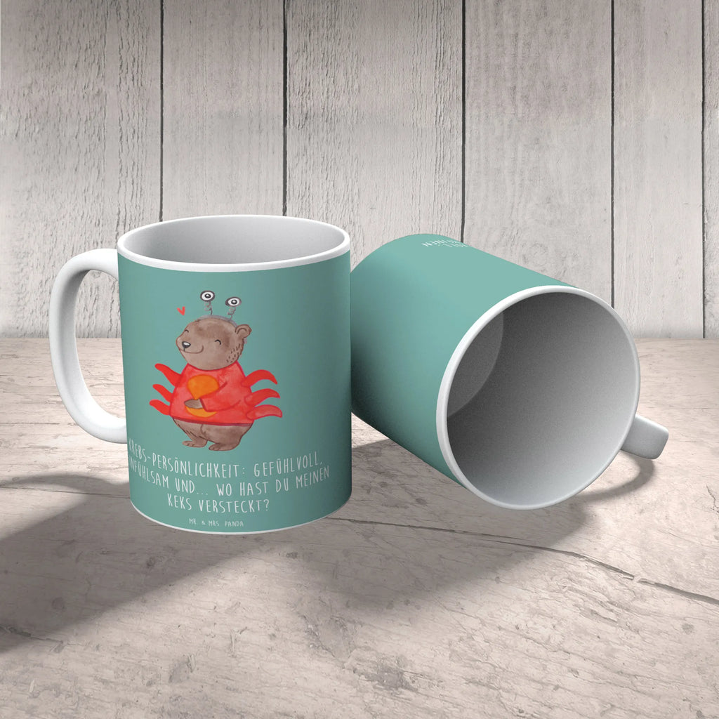 Tasse Krebs Gefühlswelt Tasse, Keramiktasse, Tasse mit Motiven, Tasse mit Zitaten, Porzellantasse, Bürotasse, Kaffeetasse, Geschenktasse, Teetasse, Tierkreiszeichen, Sternzeichen, Horoskop, Astrologie, Aszendent