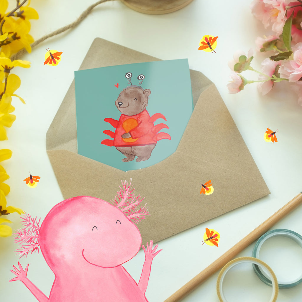 Grußkarte Krebs Gefühlswelt Grußkarte, Hochzeitskarte, Glückwunschkarte, Ansichtskarten, Einladungskarte, Geburtstagskarte, Karte, Klappkarte, Tierkreiszeichen, Sternzeichen, Horoskop, Astrologie, Aszendent