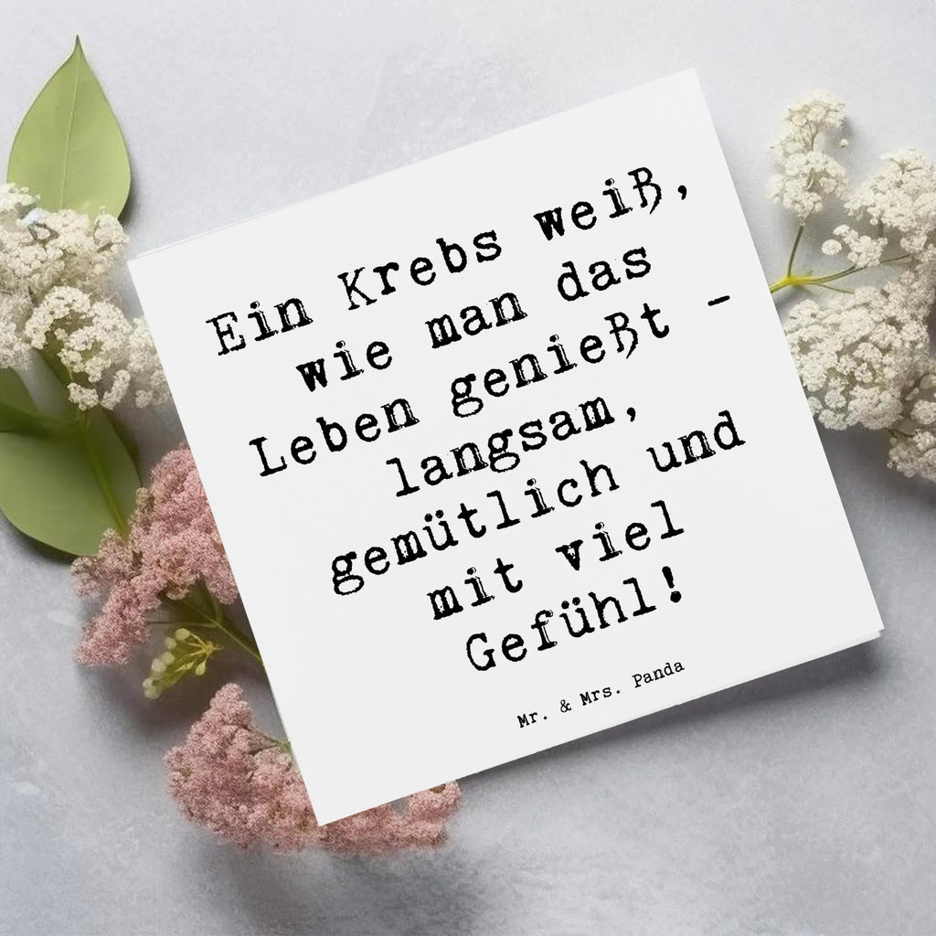 Deluxe Karte Spruch Krebs Genießer Einladungskarte, Grußkarte, Hochwertige Grußkarte, Karte, Glückwunschkarte, Hochwertige Klappkarte, Geburtstagskarte, Klappkarte, Hochzeitskarte, Tierkreiszeichen, Sternzeichen, Horoskop, Astrologie, Aszendent