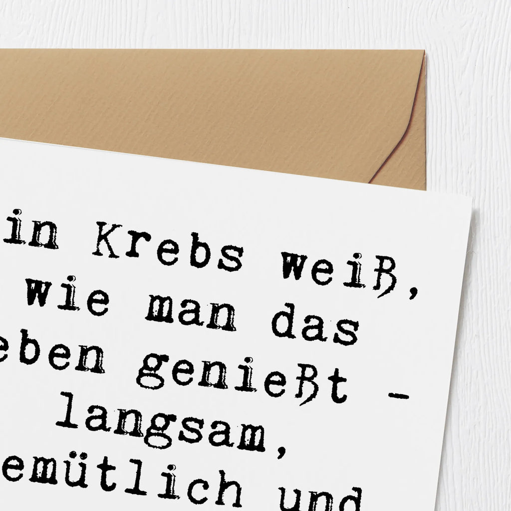 Deluxe Karte Spruch Krebs Genießer Einladungskarte, Grußkarte, Hochwertige Grußkarte, Karte, Glückwunschkarte, Hochwertige Klappkarte, Geburtstagskarte, Klappkarte, Hochzeitskarte, Tierkreiszeichen, Sternzeichen, Horoskop, Astrologie, Aszendent