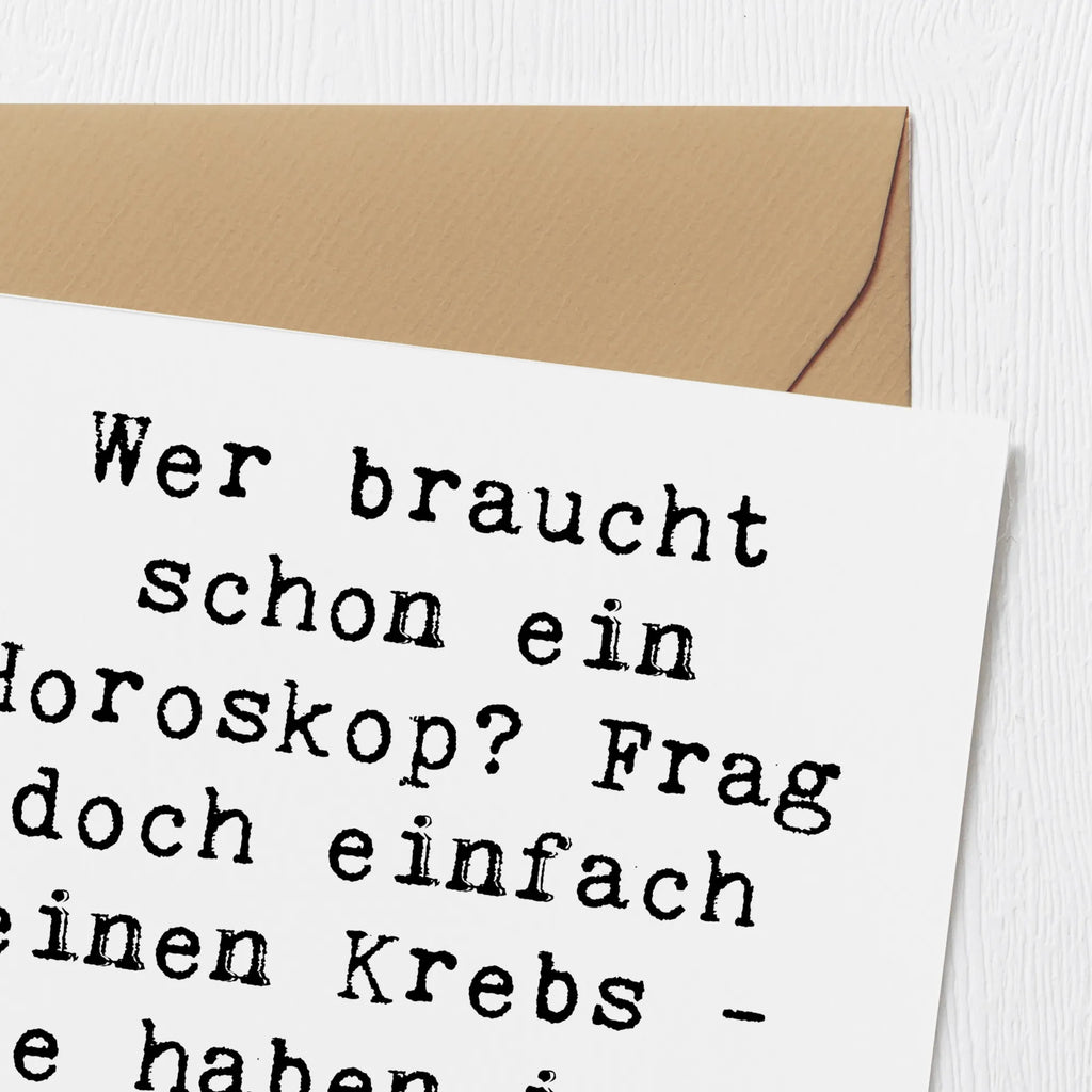Deluxe Karte Spruch Krebs Gefühl Grußkarte, Einladungskarte, Hochwertige Klappkarte, Hochwertige Grußkarte, Karte, Geburtstagskarte, Klappkarte, Glückwunschkarte, Hochzeitskarte, Tierkreiszeichen, Sternzeichen, Horoskop, Astrologie, Aszendent