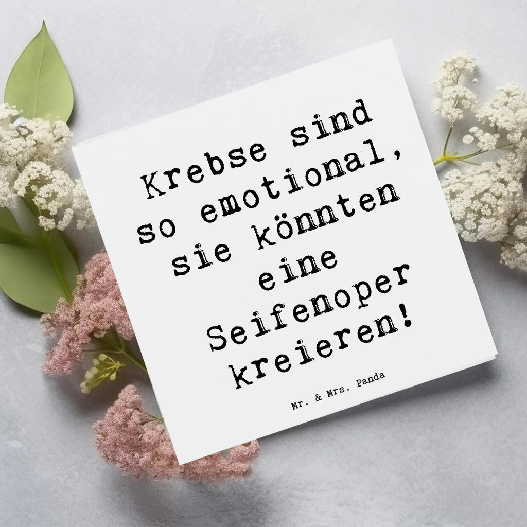 Deluxe Karte Spruch Emotionaler Krebs Einladungskarte, Glückwunschkarte, Karte, Geburtstagskarte, Klappkarte, Hochwertige Grußkarte, Hochzeitskarte, Hochwertige Klappkarte, Grußkarte, Tierkreiszeichen, Sternzeichen, Horoskop, Astrologie, Aszendent