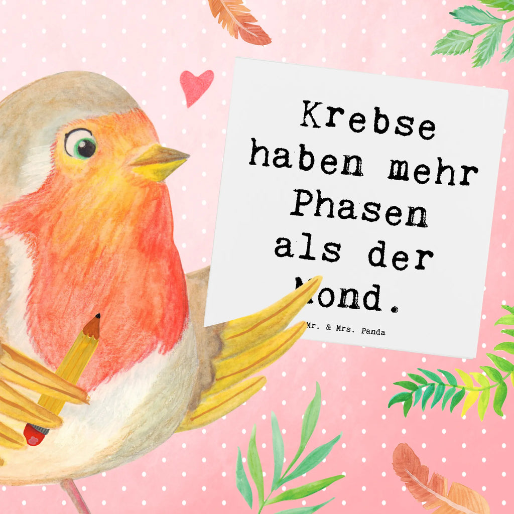 Deluxe Karte Spruch Krebs Phasen Grußkarte, Karte, Einladungskarte, Klappkarte, Hochwertige Grußkarte, Hochwertige Klappkarte, Hochzeitskarte, Glückwunschkarte, Geburtstagskarte, Tierkreiszeichen, Sternzeichen, Horoskop, Astrologie, Aszendent