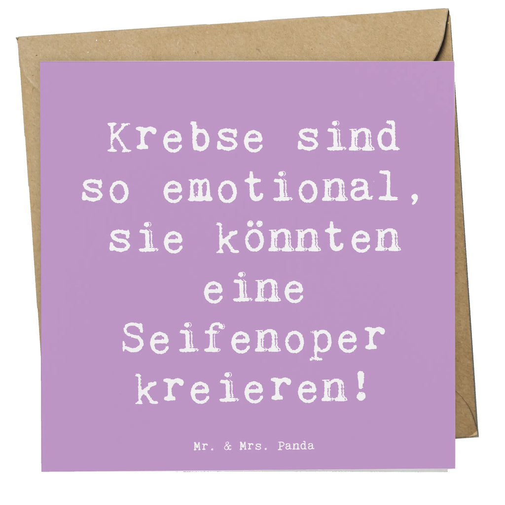 Deluxe Karte Spruch Emotionaler Krebs Einladungskarte, Glückwunschkarte, Karte, Geburtstagskarte, Klappkarte, Hochwertige Grußkarte, Hochzeitskarte, Hochwertige Klappkarte, Grußkarte, Tierkreiszeichen, Sternzeichen, Horoskop, Astrologie, Aszendent