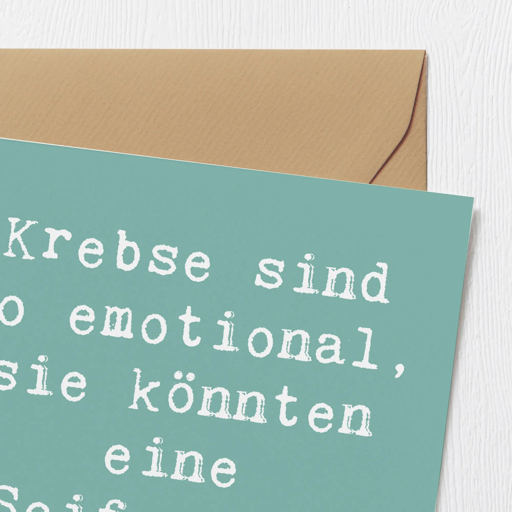 Deluxe Karte Spruch Emotionaler Krebs Einladungskarte, Glückwunschkarte, Karte, Geburtstagskarte, Klappkarte, Hochwertige Grußkarte, Hochzeitskarte, Hochwertige Klappkarte, Grußkarte, Tierkreiszeichen, Sternzeichen, Horoskop, Astrologie, Aszendent