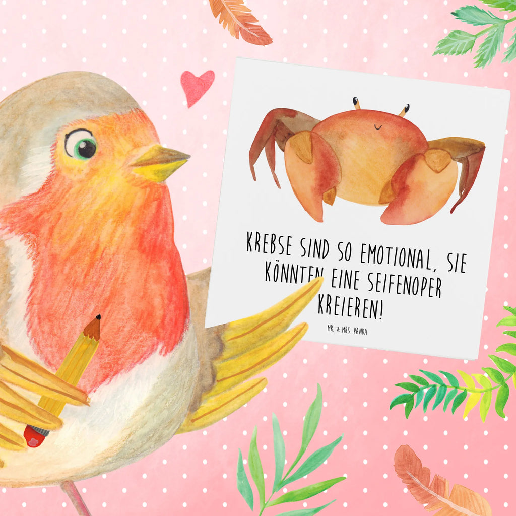Karta Deluxe Krebse sind so emotional, sie könnten eine Seifenoper kreieren! Klappkarte, Hochzeitskarte, Hochwertige Grußkarte, Hochwertige Klappkarte, Grußkarte, Glückwunschkarte, Geburtstagskarte, Karte, Einladungskarte, Tierkreiszeichen, Sternzeichen, Horoskop, Astrologie, Aszendent