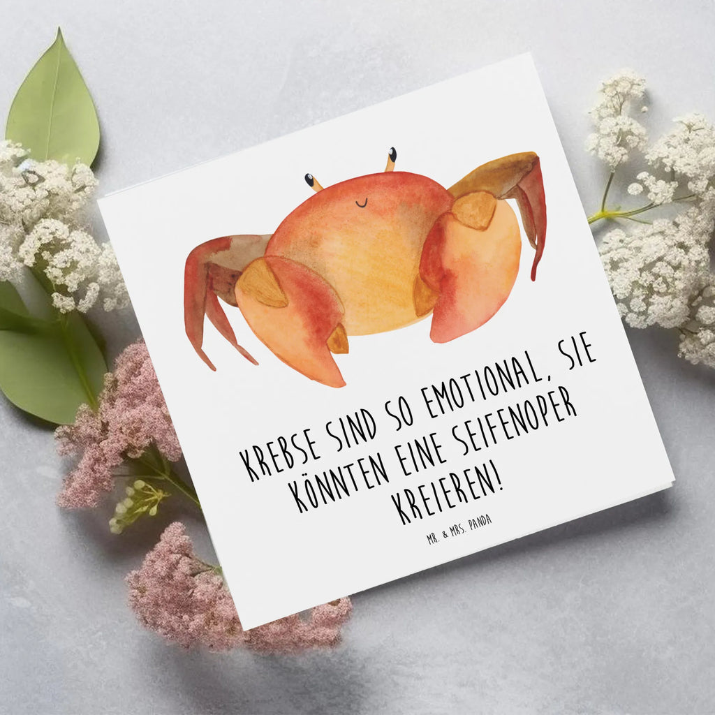 Karta Deluxe Krebse sind so emotional, sie könnten eine Seifenoper kreieren! Klappkarte, Hochzeitskarte, Hochwertige Grußkarte, Hochwertige Klappkarte, Grußkarte, Glückwunschkarte, Geburtstagskarte, Karte, Einladungskarte, Tierkreiszeichen, Sternzeichen, Horoskop, Astrologie, Aszendent