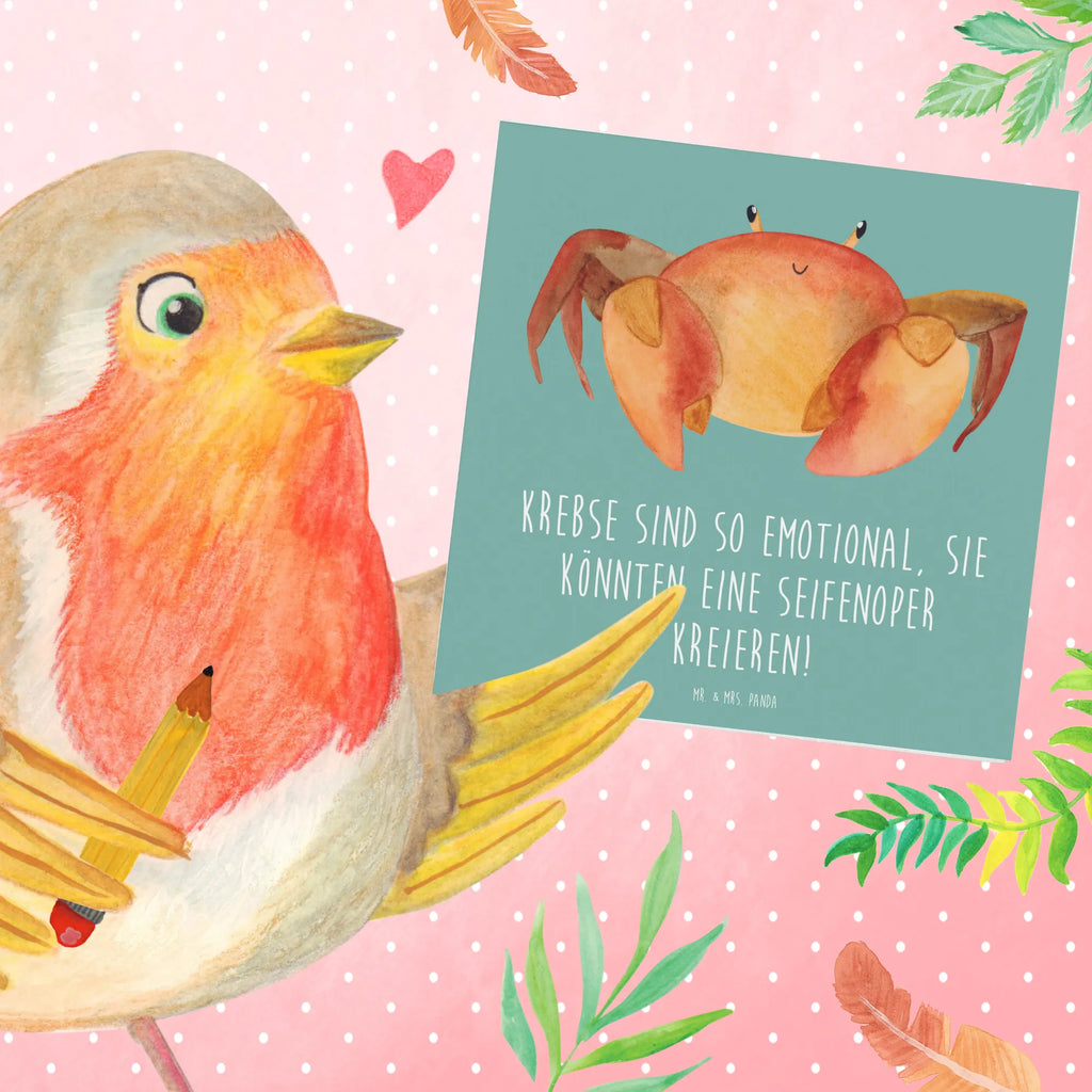Karta Deluxe Krebse sind so emotional, sie könnten eine Seifenoper kreieren! Klappkarte, Hochzeitskarte, Hochwertige Grußkarte, Hochwertige Klappkarte, Grußkarte, Glückwunschkarte, Geburtstagskarte, Karte, Einladungskarte, Tierkreiszeichen, Sternzeichen, Horoskop, Astrologie, Aszendent