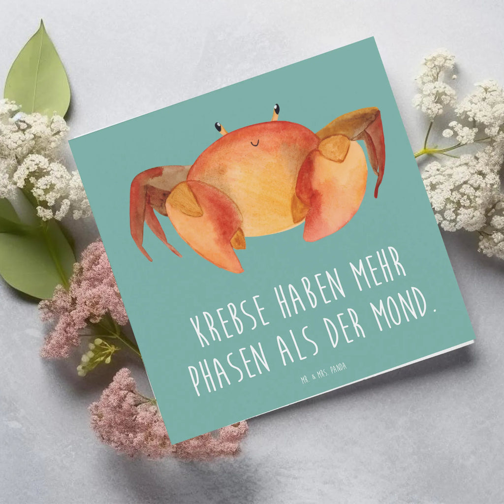 Deluxe Karte Krebs Phasen Glückwunschkarte, Hochwertige Klappkarte, Klappkarte, Karte, Geburtstagskarte, Grußkarte, Hochzeitskarte, Einladungskarte, Hochwertige Grußkarte, Tierkreiszeichen, Sternzeichen, Horoskop, Astrologie, Aszendent