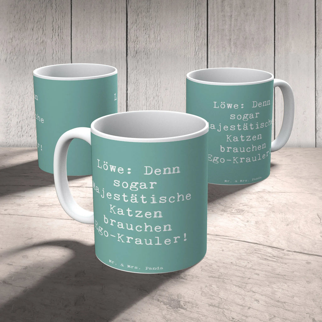 Tasse Spruch Majestätischer Löwe Geschenktasse, Kaffeetasse, Tasse mit Zitaten, Teetasse, Tasse, Bürotasse, Keramiktasse, Porzellantasse, Tasse mit Motiven, Tierkreiszeichen, Sternzeichen, Horoskop, Astrologie, Aszendent