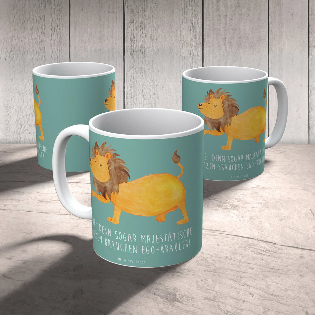 Tasse Majestätischer Löwe Tasse mit Motiven, Tasse, Bürotasse, Kaffeetasse, Teetasse, Geschenktasse, Tasse mit Zitaten, Keramiktasse, Porzellantasse, Tierkreiszeichen, Sternzeichen, Horoskop, Astrologie, Aszendent
