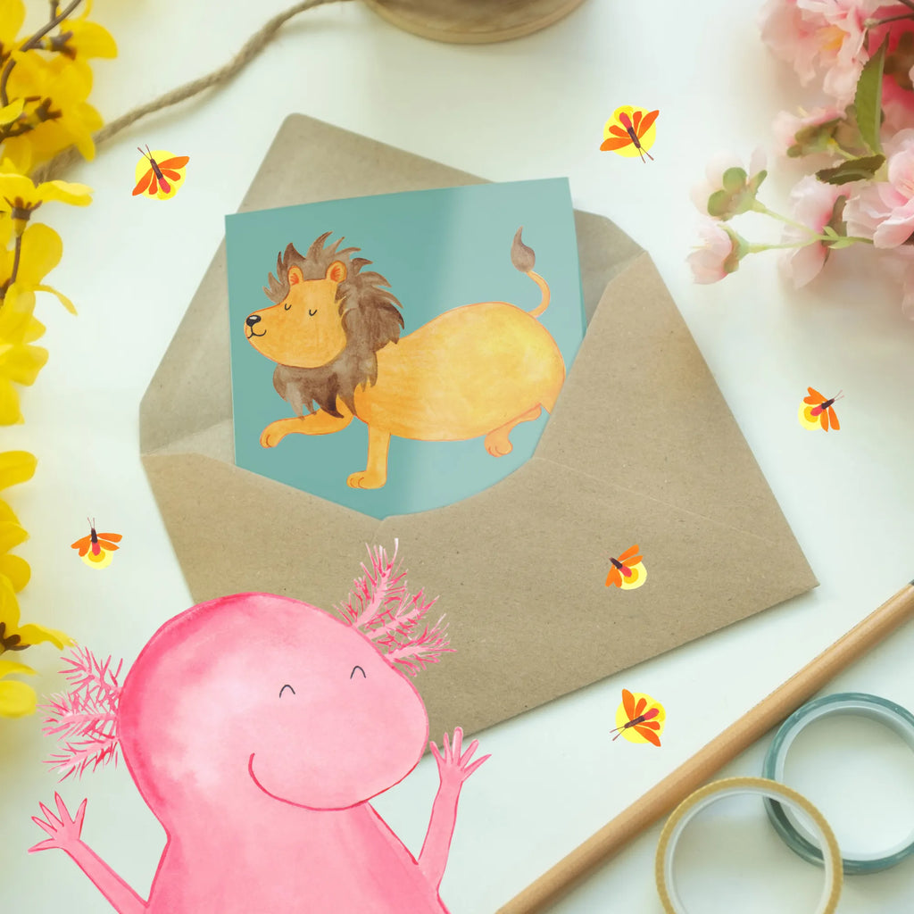 Greetings card Löwe: Denn sogar Majestätische Katzen brauchen Ego-Krauler! Glückwunschkarte, Klappkarte, Karte, Hochzeitskarte, Einladungskarte, Grußkarte, Geburtstagskarte, Ansichtskarten, Tierkreiszeichen, Sternzeichen, Horoskop, Astrologie, Aszendent