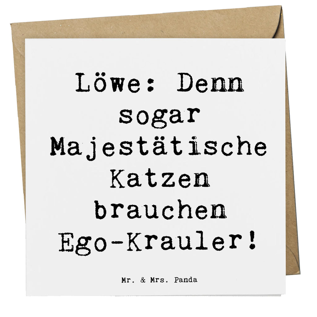 Deluxe Karte Spruch Majestätischer Löwe Hochwertige Klappkarte, Karte, Glückwunschkarte, Grußkarte, Einladungskarte, Klappkarte, Hochwertige Grußkarte, Geburtstagskarte, Hochzeitskarte, Tierkreiszeichen, Sternzeichen, Horoskop, Astrologie, Aszendent