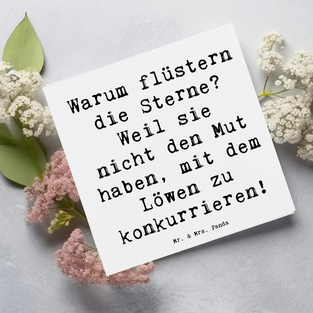 Deluxe Karte Spruch Sterne und Löwe Einladungskarte, Karte, Hochwertige Klappkarte, Glückwunschkarte, Hochwertige Grußkarte, Hochzeitskarte, Grußkarte, Klappkarte, Geburtstagskarte, Tierkreiszeichen, Sternzeichen, Horoskop, Astrologie, Aszendent