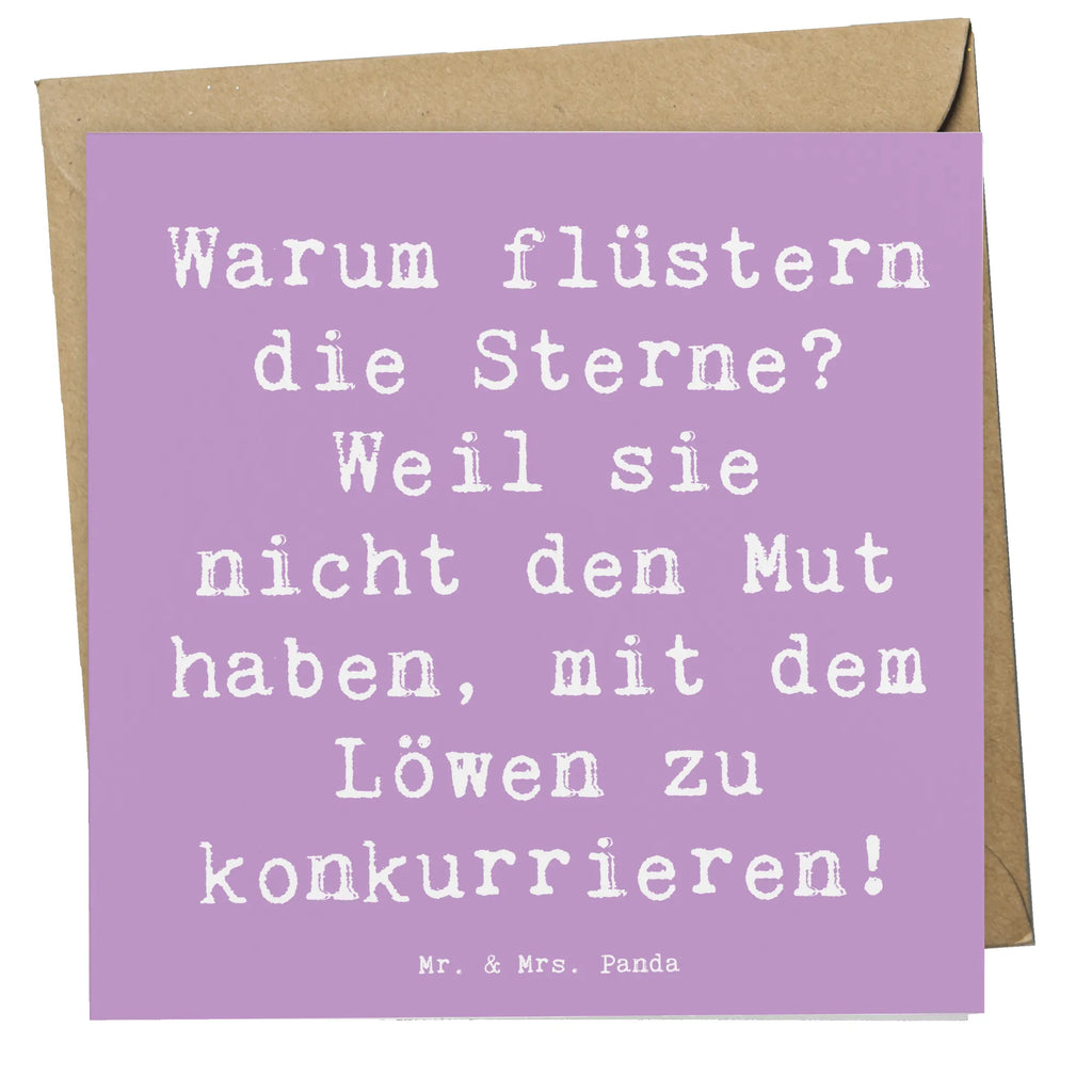 Deluxe Karte Spruch Sterne und Löwe Einladungskarte, Karte, Hochwertige Klappkarte, Glückwunschkarte, Hochwertige Grußkarte, Hochzeitskarte, Grußkarte, Klappkarte, Geburtstagskarte, Tierkreiszeichen, Sternzeichen, Horoskop, Astrologie, Aszendent