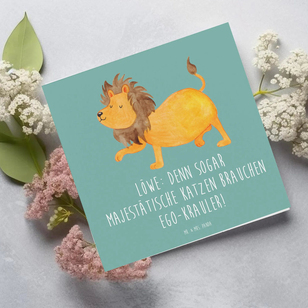 Deluxe Karte Majestätischer Löwe Einladungskarte, Hochzeitskarte, Klappkarte, Karte, Geburtstagskarte, Grußkarte, Hochwertige Grußkarte, Hochwertige Klappkarte, Glückwunschkarte, Tierkreiszeichen, Sternzeichen, Horoskop, Astrologie, Aszendent