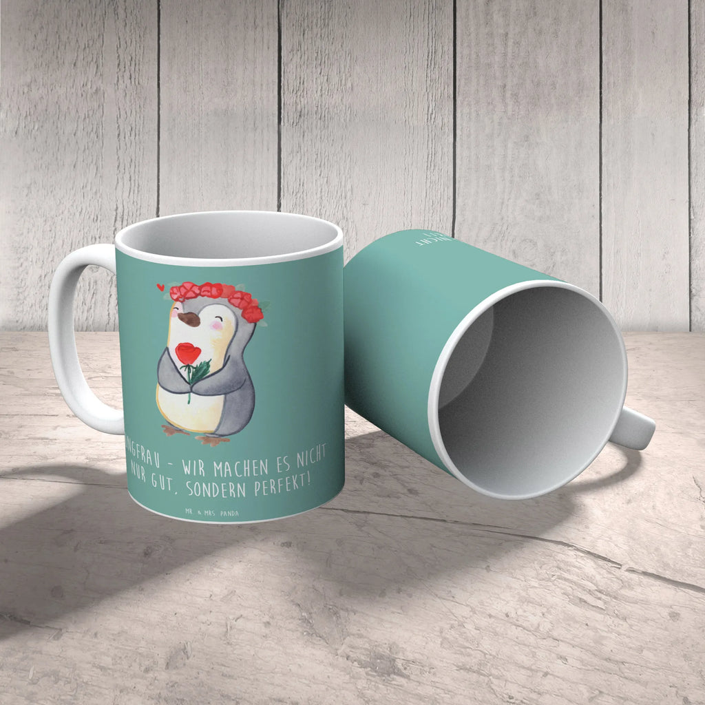 Tasse Jungfrau Perfektion Tasse, Tasse mit Zitaten, Kaffeetasse, Teetasse, Bürotasse, Porzellantasse, Geschenktasse, Keramiktasse, Tasse mit Motiven, Tierkreiszeichen, Sternzeichen, Horoskop, Astrologie, Aszendent