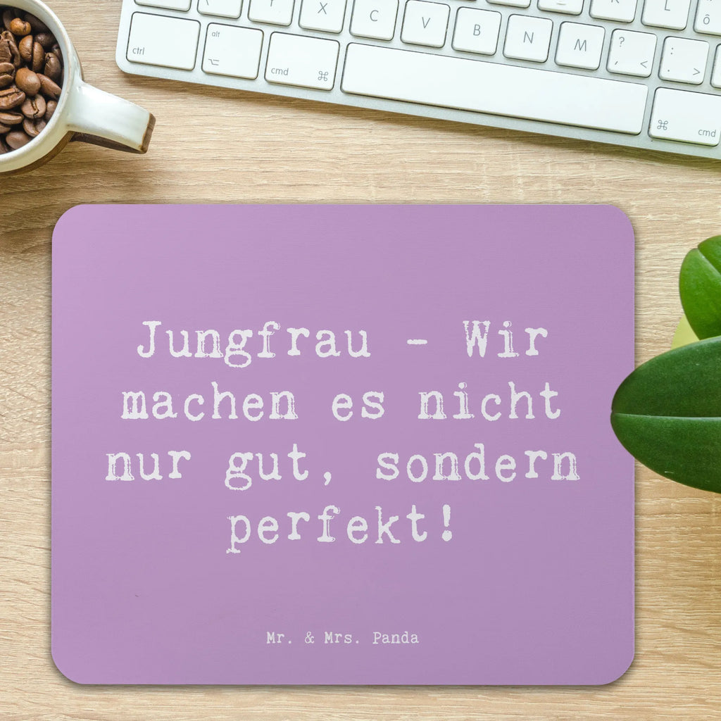 Mouse mat Saying Jungfrau - Wir machen es nicht nur gut, sondern perfekt! Designer Mauspad, Mauspad, Mausunterlage, Büroausstattung, Computer zubehör, Einzigartiges Mauspad, Mauspad Büro, PC Zubehör, Arbeitszimmer, Mousepad, Tierkreiszeichen, Sternzeichen, Horoskop, Astrologie, Aszendent