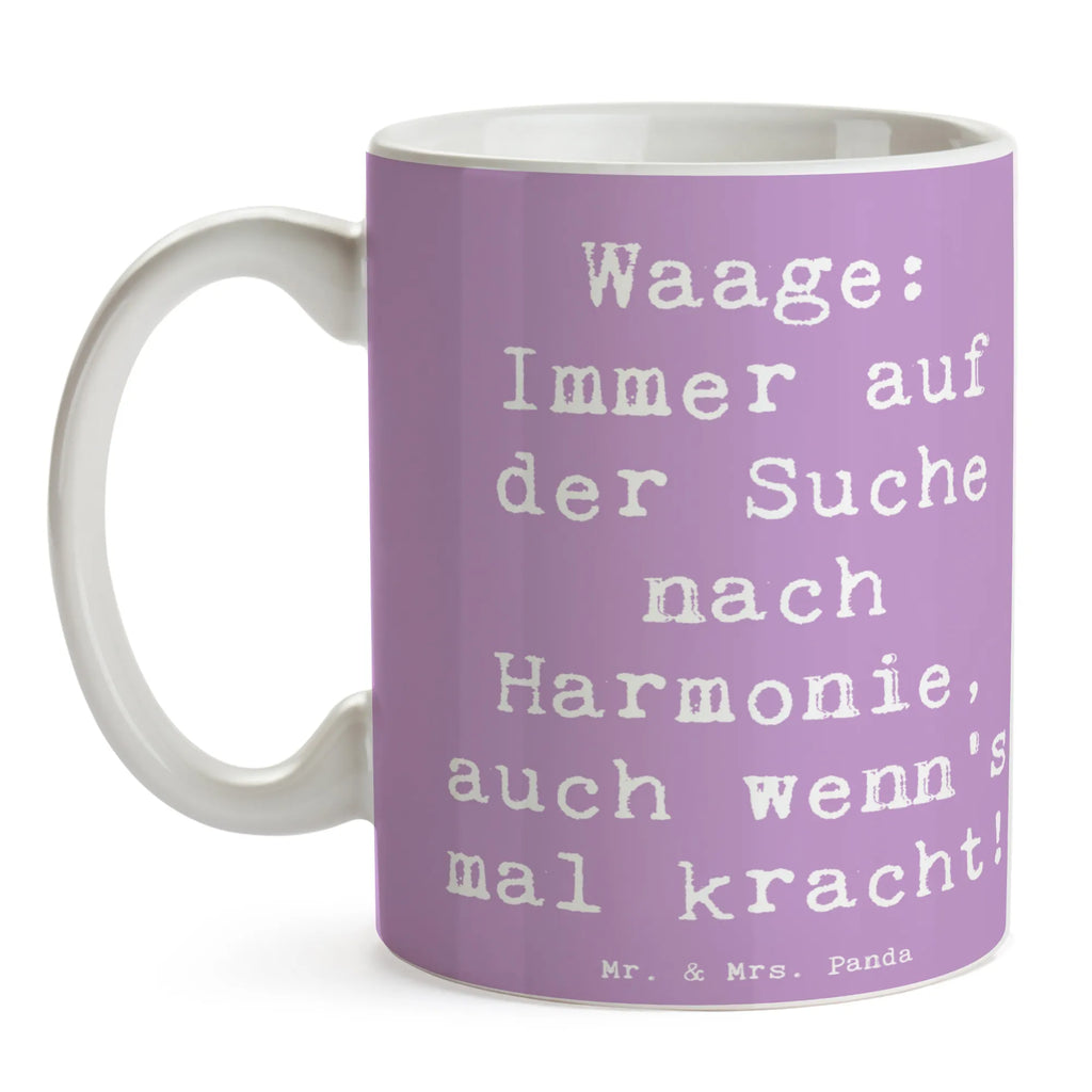 Tasse Spruch Waagen Harmonie Bürotasse, Geschenktasse, Tasse mit Motiven, Porzellantasse, Tasse mit Zitaten, Tasse, Keramiktasse, Kaffeetasse, Teetasse, Tierkreiszeichen, Sternzeichen, Horoskop, Astrologie, Aszendent