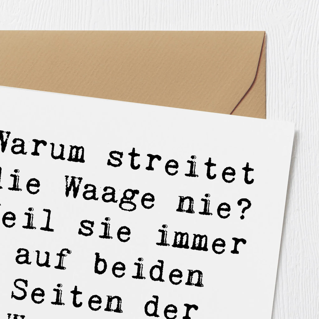 Deluxe Karte Spruch Waage Harmonie Grußkarte, Einladungskarte, Geburtstagskarte, Hochwertige Grußkarte, Karte, Klappkarte, Hochwertige Klappkarte, Hochzeitskarte, Glückwunschkarte, Tierkreiszeichen, Sternzeichen, Horoskop, Astrologie, Aszendent