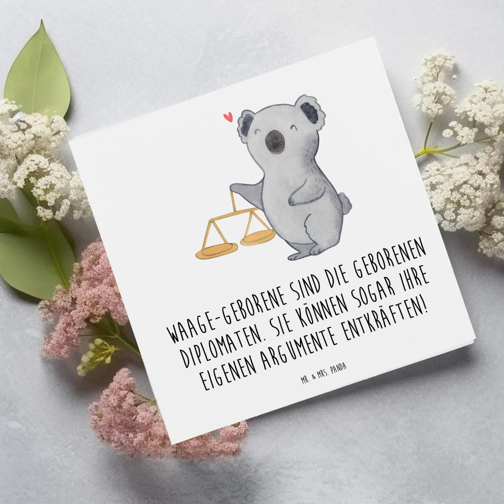 Deluxe Karte Diplomatische Waage Klappkarte, Hochwertige Klappkarte, Hochzeitskarte, Grußkarte, Hochwertige Grußkarte, Karte, Einladungskarte, Geburtstagskarte, Glückwunschkarte, Tierkreiszeichen, Sternzeichen, Horoskop, Astrologie, Aszendent