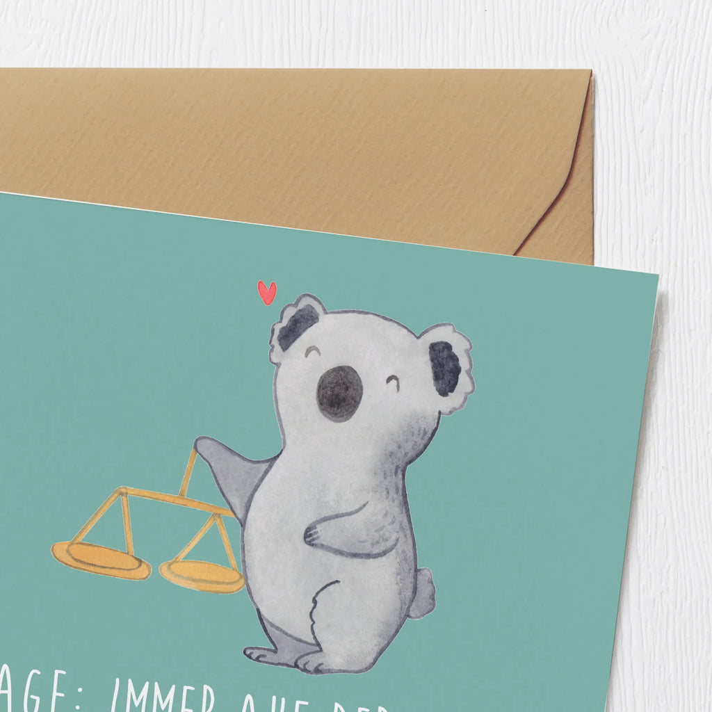 Deluxe Karte Waagen Harmonie Karte, Grußkarte, Geburtstagskarte, Hochzeitskarte, Klappkarte, Einladungskarte, Glückwunschkarte, Hochwertige Grußkarte, Hochwertige Klappkarte, Tierkreiszeichen, Sternzeichen, Horoskop, Astrologie, Aszendent