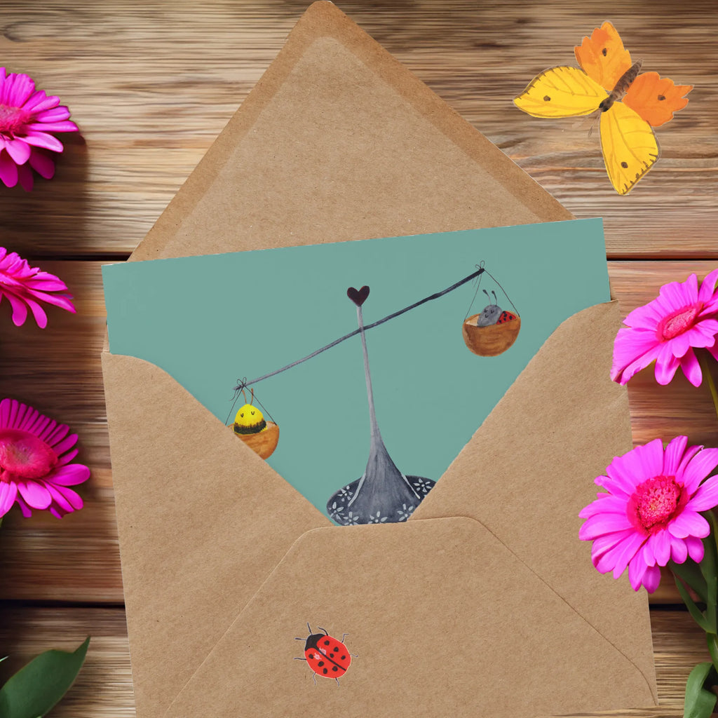 Deluxe Karte Waage Harmonie Hochwertige Grußkarte, Einladungskarte, Hochwertige Klappkarte, Glückwunschkarte, Grußkarte, Karte, Geburtstagskarte, Klappkarte, Hochzeitskarte, Tierkreiszeichen, Sternzeichen, Horoskop, Astrologie, Aszendent