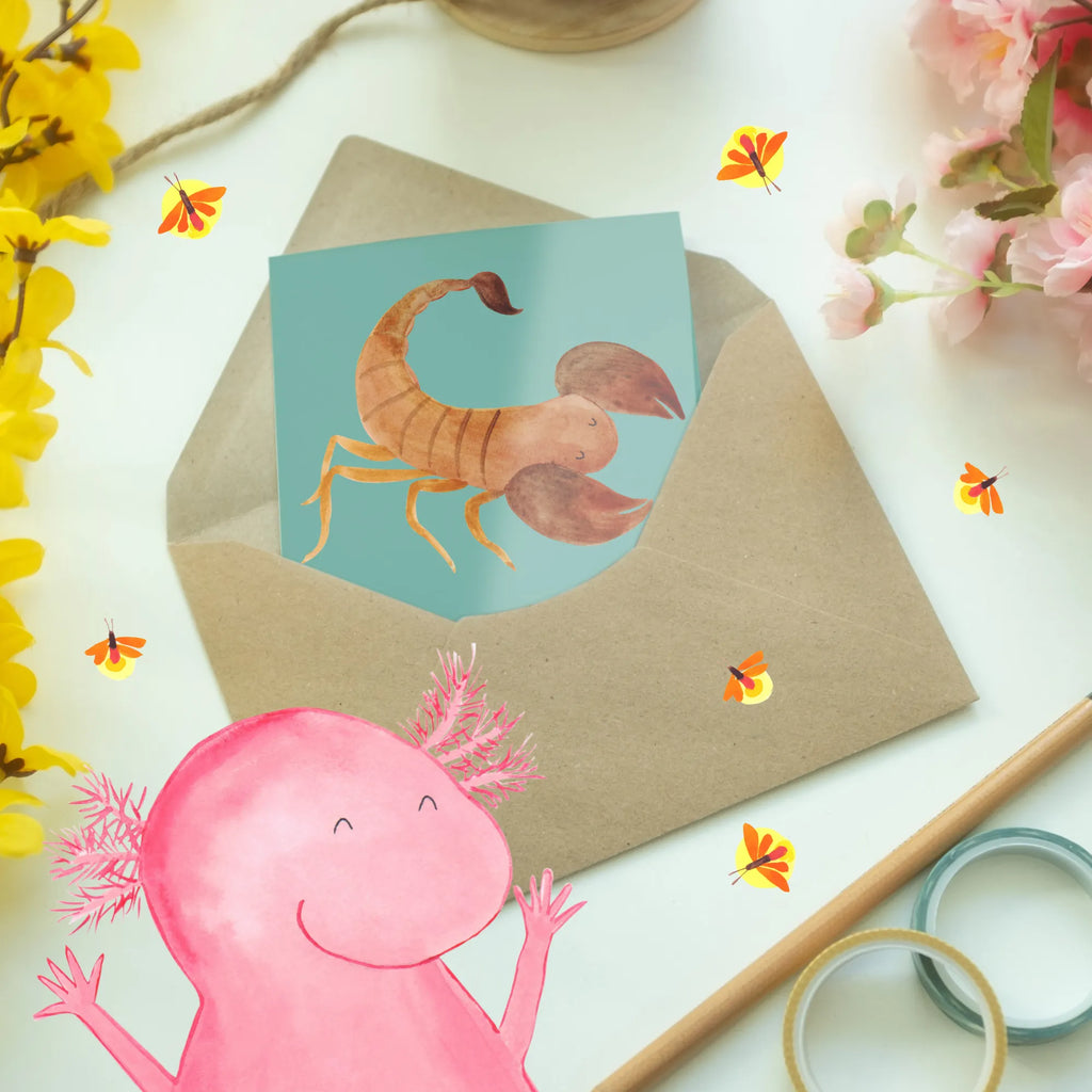 Greetings card Skorpione: Wenn sie dich anstechen, ist es nur ein Zeichen ihrer Liebe! Grußkarte, Ansichtskarten, Einladungskarte, Glückwunschkarte, Geburtstagskarte, Klappkarte, Hochzeitskarte, Karte, Tierkreiszeichen, Sternzeichen, Horoskop, Astrologie, Aszendent